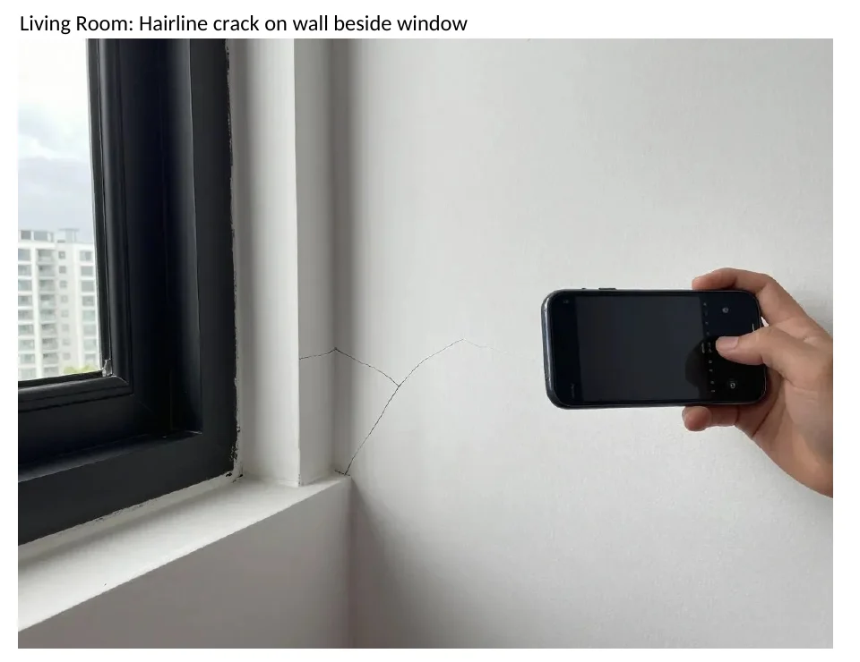 Lite output: a plain sheet with each defect's text above its photo